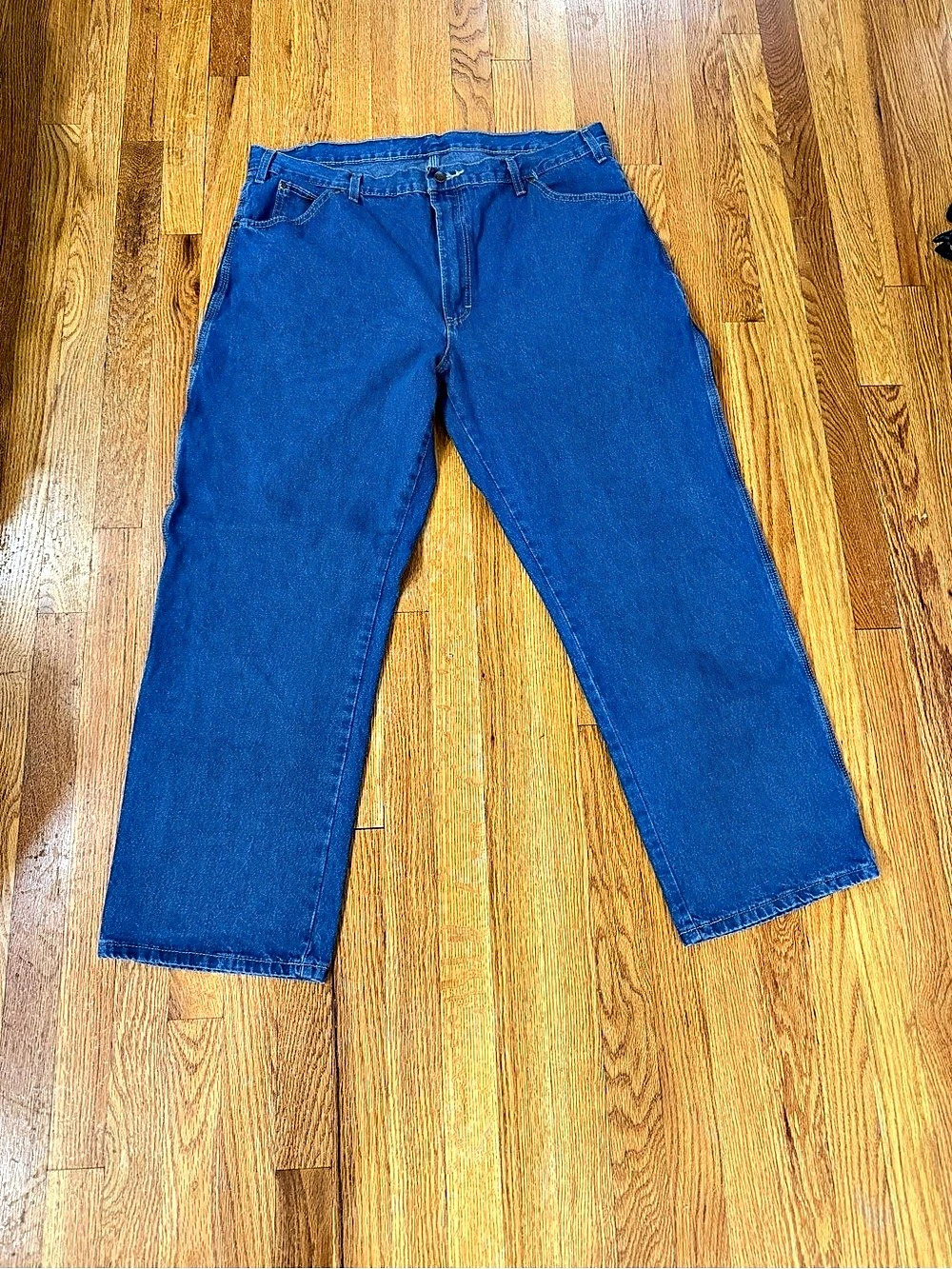 VTG style Dickies Men's Relaxed Fit Carpenter Jeans Stonewashed Blue 40x30